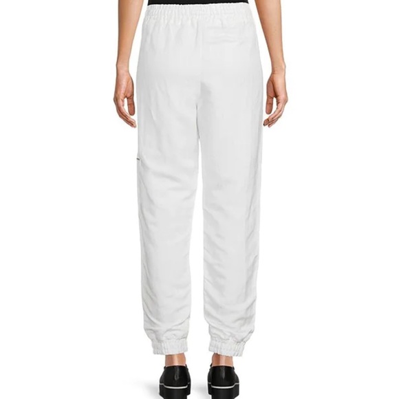 KARL LAGERFELD PARIS Linen Straight Leg Drawstring Joggers - Picture 3 of 12